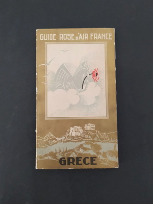 Guide Rose d'Air France 1956 Greece travel guide by Roger Tourte