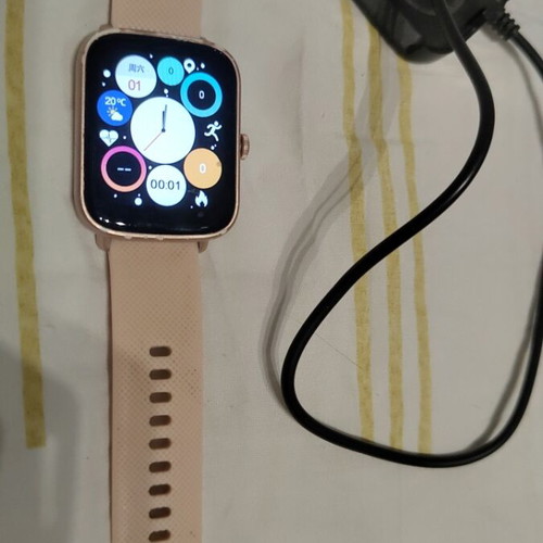 HiFuture Zone2 Pink smartwatch used with heart rate and sleep monitor