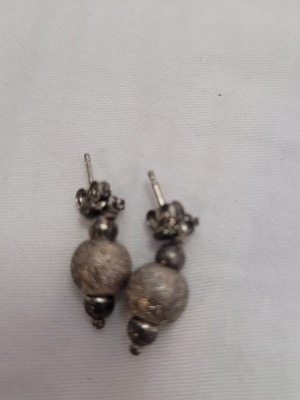 Silver women's earrings