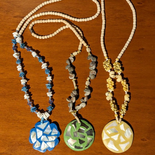 Shell necklaces pack of 3, handmade, summer design