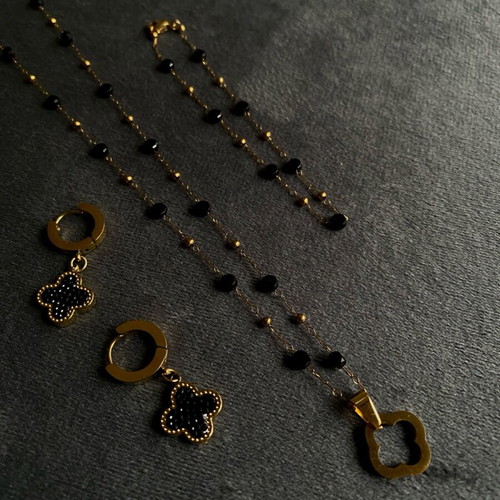 Van Cleef handmade jewelry set stainless steel new