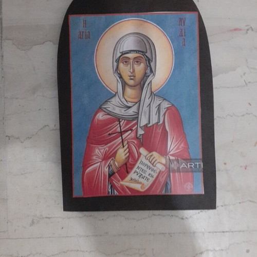 Wooden handmade religious icon new, 27×17 cm, decoupage