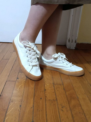 Mango sneakers beige new, size 39, white with brown soles