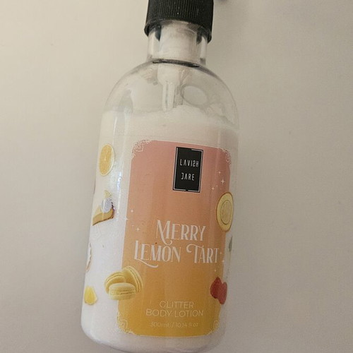 Lavish Care Merry Lemon Tart Body Cream like new with light glitter