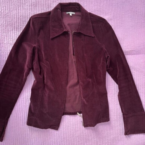 Cotton corduroy jacket eggplant like new, size XL Amisu