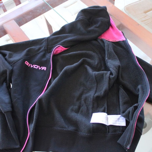 Givova tracksuit set with sweatshirt size S like new, blue
