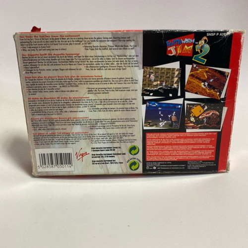 Earthworm Jim 2 Super Nintendo SNES used with original box
