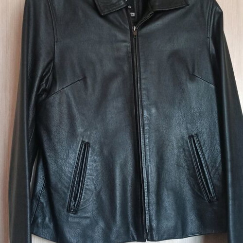Catamaran genuine leather women's jacket like new, black, size XL