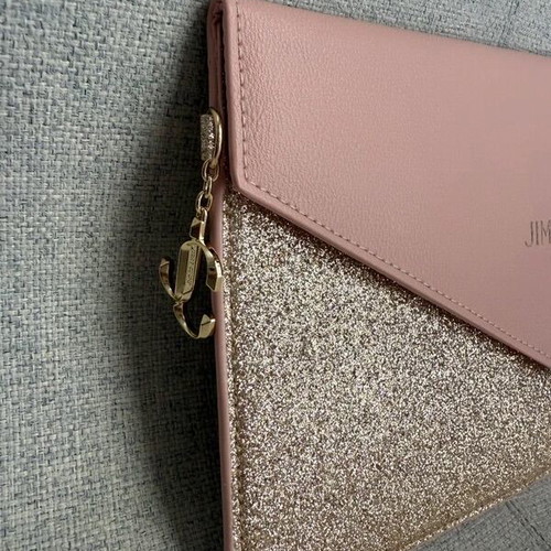 Jimmy Choo clutch bag new, pink and gold