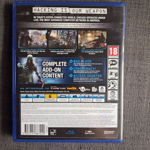 Watch Dogs Complete Edition PS4 game like new with all DLC
