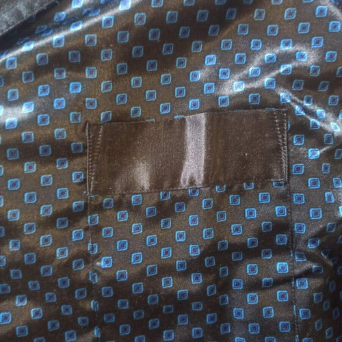 Men's satin pajamas XL new, black and blue