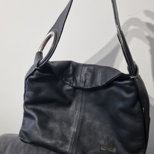 Saint Clair Paris shoulder leather bag used, black