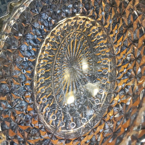 Oval pink glass bowl Jannette Glass Co 1940 like new