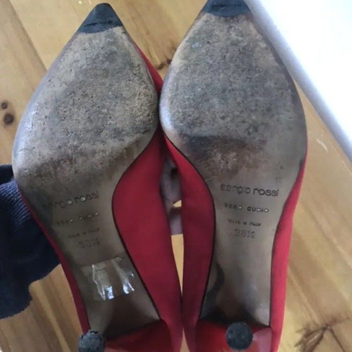 Sergio Rossi red pumps used, size 38.5