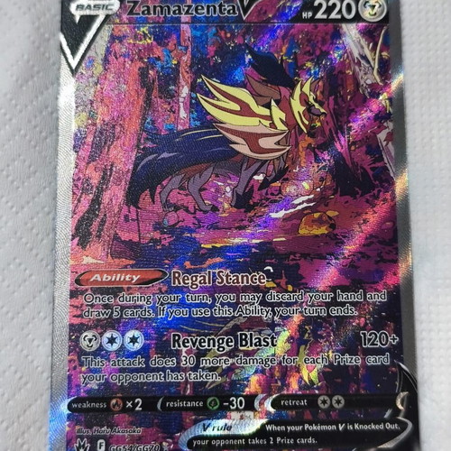 Zamazenta V Pokemon card from Crown Zenith series
