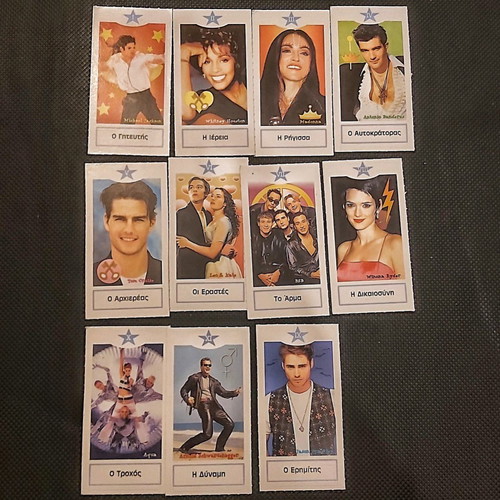 Stars Tarot Cards like new, 11 collectible cards from 90's magazine Katerina