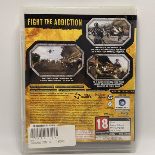 Haze PlayStation 3 game used, action adventure