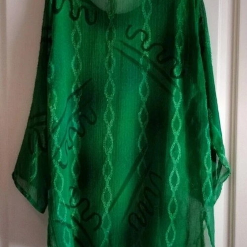 Green women's beach kaftani new, size XXL