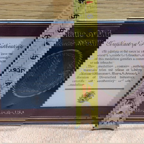 Αυθεντικό επετειακό μενταγιόν Άγαλμα της Ελευθερίας 1886-1986