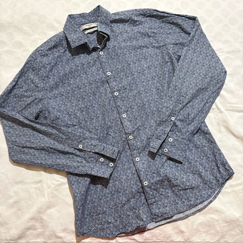 Mango long-sleeve slim fit shirt blue pastel like new size M