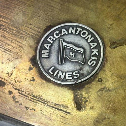 Vintage Marcantonakis Lines bronze case with 925 silver emblem, used