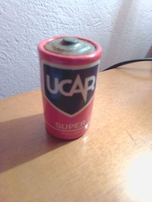 Ucar battery used, large size, 1980s