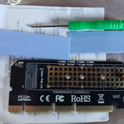 PCIe Riser Card SSD To PCIE4.0 M.2 NVME Adapter Card like new for 2230-2280 M.2