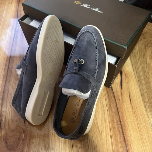 Loro Piana women's shoes like new, natural leather, size 38, blue
