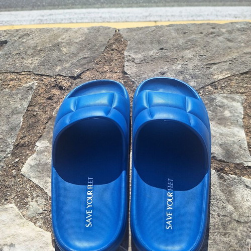 SaveYourFeet Anatomical Blue Sandals New