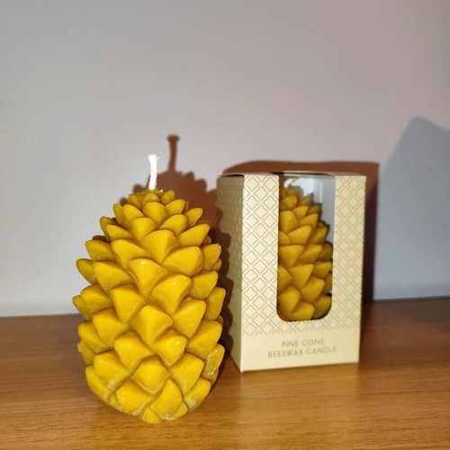 Pine Cone Beeswax Candle from Navarino Icons new