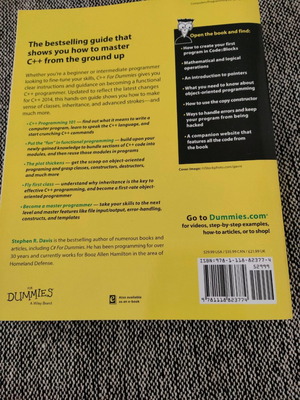 C++ For Dummies book like new for programming
