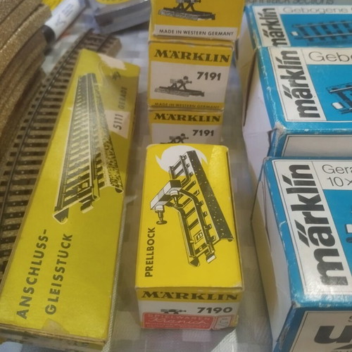 Marklin HO track lines used, approx. 180 pieces with metal base