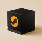 Steam Machine faceplate with 3D printed logo