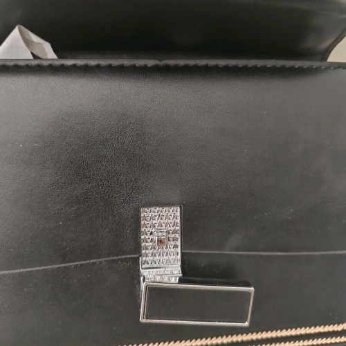 Handbag used, black with gold details