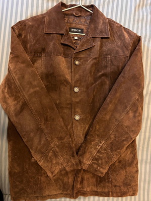 3GUYS brown suede men's jacket used size L