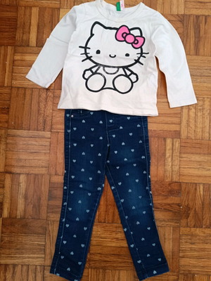 Clothing set 2 years with Orchestra jeans and Benetton Hello Kitty shirt like new