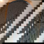  Κομψό παλτό σε μαύρο-γκρι herringbone pattern - Medium (unisex)