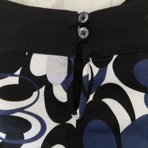 Geisa cotton dress, black and multicolour, size XL 42