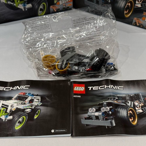 Lego Technic 42046 and 42047 used with boxes and instructions