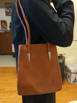 Brown shoulder backpack bag new