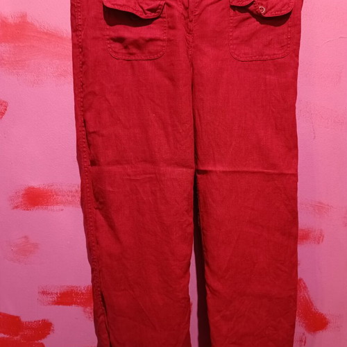 Desigual blouse size L and Street One cotton pants size 42 like new, multicolor red