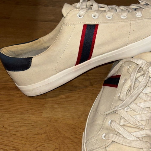 Canvas men's shoes used, white, size 45