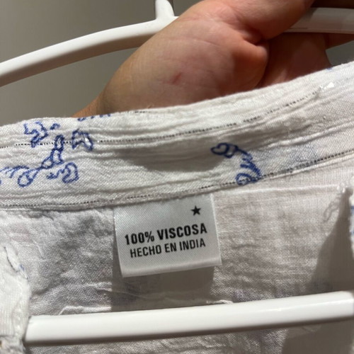 Long blue and white viscose dress like new