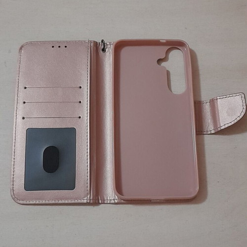Phone Wallet Case for Samsung Galaxy S21 FE like new, pink gold