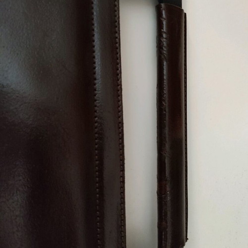 Ripani leather handbag used, brown, with scratches