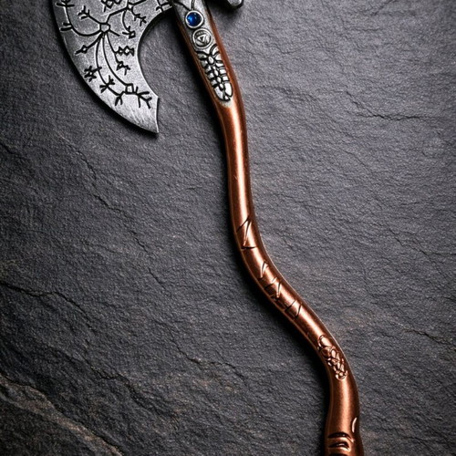 God of War Leviathan Axe metal keychain like new