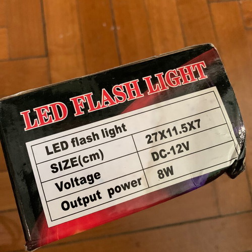 Police flash light 8V LED dashboard beacon