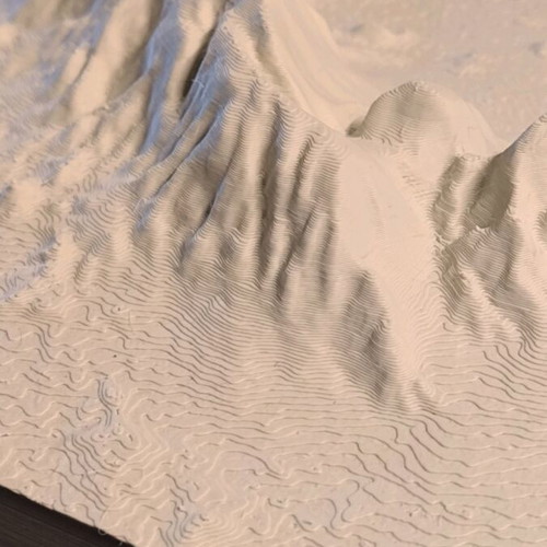 3D Printed Topographic Map made to order, PLA plastic