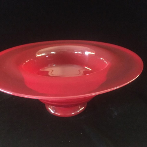 Glass blown serving platter used