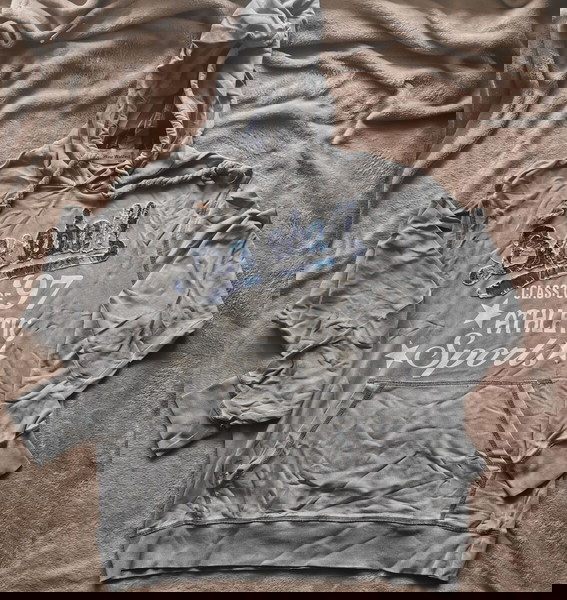 Ανδρικό φούτερ γκρι Stone Washed XXL